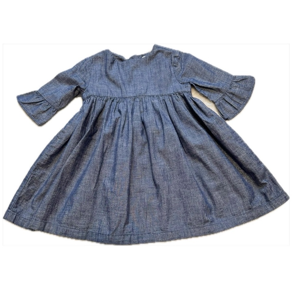 Gymboree Denim Blue Shimmer Holiday Kids Dress